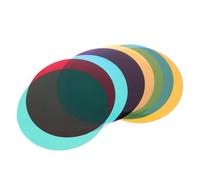 HEALSOPTHY Lot de 8 Filtres de Lumière Décoratifs Auto-adhésifs 10 Cm, Films Teintés LED à Lumière Chaude pour Éclairage Encastré, Filtres de Diffusion D'éclairage pour Studio Photo, Scène