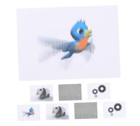 HEALSOPTHY Lot de 8 Pièces D'expérience Scientifique pour Garçon et Filles Kit D'animation Lenticulaire Bandes Moiré, Matériel Sûr et Éducatif Stem, pour Apprentissage Préscolaire