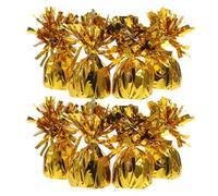 HEALSOPTHY Lot de 8 Poids pour Ballons en Aluminium Doré Poids Solides et Lourds pour Ballons à L'Hélium Supports Stables pour Décoration de Fêtes Mariages Anniversaires et Événements