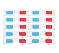 HEALSOPTHY Lunettes 3D en Papier Accessoires de Lunettes de 3D Lot de 10 pour Garçon et Filles Fiables et Confortables, pour des Films et