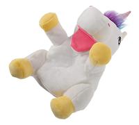 HEALSOPTHY Main Peluche Licorne Interactif pour Conte Garçon Fille Modèle Animé Souple et Élastique Déveil Visuel et Coordination Manuelle pour Garçons et Filles