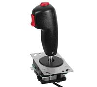 HEALSOPTHY Manette de Jeu Arcade Micro-Interrupteur Tige de Joystick pour Simulateur de Vol Accessoire Compatible PC Poignée de Joystick Mobile Kit de Remplacement sans Vibration Noir