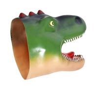 HEALSOPTHY Marionnette Main Dinosaure Verte Réaliste Caoutchouc Souple Histoire Interactive pour Garçon Fille et Adultes Jeu Imagination et Théâtre de Rôle