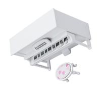 HEALSOPTHY Mini Piano Modèle Décoratif Blanc pour Maison de Poupée Accessoire Micro Paysage Déveil pour Garçon Fille Décoration Intérieure Miniature Réaliste