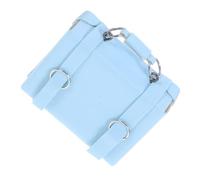 HEALSOPTHY Miniature Mini Suitcase Toy for Lightweight Wooden Doll Travel Luggage with Faux Leather Tiny Briefcase for Roleplaying and Imaginative Play