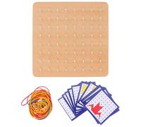 HEALSOPTHY Montessori Géoboard Bois Éducatif pour Garçon Fille Clous Plateau Nail Board Créatif pour Apprentissage des Formes et Polygones Jeu Mathématique pour Garçons et Filles Dès Ans
