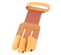 HEALSOPTHY Moufles de Tir à l'arc en Cuir de Vache Marron Ceinture Ajustable Poignet pour Chasse et Activités en Plein Air Confortables