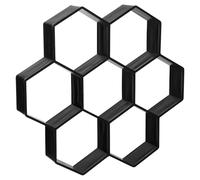 HEALSOPTHY Moule Pavé Béton Hexagonal en Pp Noir pour Pavage de Chemin de Jardin, Facile à Nettoyer, pour Créer des Allées Artistiques et Solide