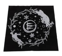 HEALSOPTHY Nappe de Tarot en Flanelle Noire Portable et Légère pour Jeu de Cartes de Tarot et Soirées Entre Amis