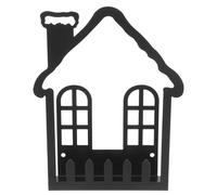 HEALSOPTHY Organiseur de Courrier Mural en Fer Noir avec Crochets pour Clés de Petite Maison, Installation Facile et Grosse Capacité de Rangement pour Entrée