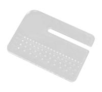 HEALSOPTHY Outil à Perforer pour Cuir 4mm en Acrylique Blanc, Plaque Perforée Multifonction pour Projets de Travail du Cuir et Couture DIY