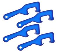 HEALSOPTHY Ouvre-seau en Plastique Bleu 4 Pièces pour Peinture et Usage Industriel, Clé à Molette Crochet pour Ouvrir Couvercles Récalcitrants, Outil de Levage pour Seaux Professionnels