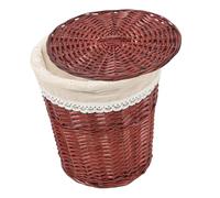 HEALSOPTHY Panier à Linge Tissé Multifonctionnel avec Couvercle Panier de Rangement pour Vêtements Serviettes et Accessoires pour Maison et Magasin de Hot Pot