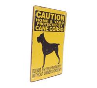 HEALSOPTHY Panneau Avertissement Chien Robuste Panneau Jardin Extérieur Do Not Enter Without Permission Signalisation Interdiction Entrée Décor Vintage pour Cour et Jardin