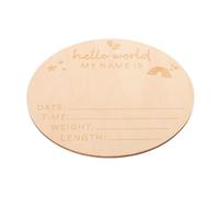 HEALSOPTHY Panneau D'annonce de Naissance en Bois 14,7 Cm - Signe de Naissance Bébé Personnalisé - Accessoire -né pour Maternité et Shower - Tableau Commémoratif Étape Importante