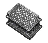 HEALSOPTHY Panneau Réflecteur Rétroréfléchissant Carré Haute Résistance aux Intempéries en Abs et Acrylique 2pcs pour Décoration Architecturale et Équipements D'automatisation