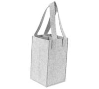 HEALSOPTHY Paquet Pour Bouteille De Vin En Feutre Gris Clair 4 Bouteilles, Porte-bouteille Portable Poignée, Rangement Présent Pratique Pour Transport Et Voyage, Usage Réutilisable Toute L'année