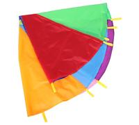 HEALSOPTHY Parachute de Gymnastique pour Garçon Fille Arc Ciel avec Poignées Jeu Coopératif Dextérieur pour Garçons et Filles Favorise Déquipe Communication