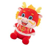 HEALSOPTHY Peluche Dragon du Nouvel an Chinois 25 Cm Mascotte Décorative en Coton PP Poupée Dragon en Peluche pour Décoration Festive et Présent de Célébration Chinois