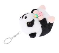 HEALSOPTHY Peluche Panda Douce et Mignonne Porte-clés Petite Poupée Peluche Décorative pour Maison et Bureau Présent Bébé Fille Rose Panda