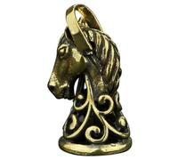 HEALSOPTHY Pendentif en Laiton Vintage Tête de Cheval Or, Accessoire Suspendu Solide pour Décoration DIY et Embellissement de Paquet Chic