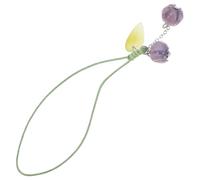 HEALSOPTHY Pendentif Téléphone Portable Fleur Violet Cordon Résistant et Breloque Créative pour Fans de Décoration Téléphonique