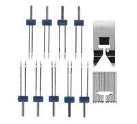 HEALSOPTHY Pied Presseur pour Machine à Coudre avec Aiguilles Doubles Jumelles, 3 Tailles, Rainures Larges pour Tissus Épais, Accessoire Couture Précis et Solide