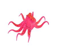 HEALSOPTHY Pieuvre Simulée en Silicone Rouge pour Aquarium Ventouse, Décoration Réaliste Offrant des Cachettes pour Poissons Un Décor de Vivier