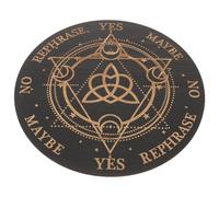 HEALSOPTHY Planche de Pendule Divinatoire Sculpté Énergie Mystique Motifs Étoile Décoration Autel Sorcière pour Radiesthésie et Méditation