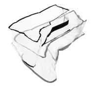 HEALSOPTHY Pochette De Rangement à Chaussures Lot De 2 Transparentes en PVC Léger Fermeture Éclair, Réutilisables, pour Organisation Maison Et Voyage, Format Long Gris Et Noir