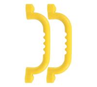 HEALSOPTHY Poignées de Sécurité Antidérapantes en Plastique Jaune Lot de 2 Pièces Barres de Poignée pour Structure d'escalade et Balançoire Accessoires Robustes pour Équipements de Jeux