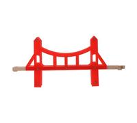 HEALSOPTHY Pont de Train Bois Éducatif Pont Suspendu pour Circuit de Chemin de Fer Accessoire Rail à Assembler Développement Motricité et Imagination Garçon Fille