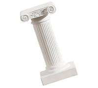 HEALSOPTHY Porte-Bougie Pilier Romain en Résine Blanche, Décoration Élégante et Support Bougie pour Mariage ou Photographie, Colonne Décorative Miniature