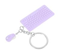 HEALSOPTHY Porte-Clés Mini Clavier et Souris Mignons en Plastique Violet Accessoires Créatifs pour Paquet à Dos et Clés Breloques Légères et Solide Présent pour Filles et Garçons Charme
