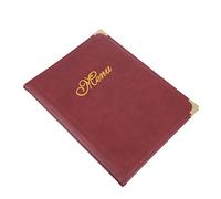 HEALSOPTHY Porte Menu pour Restaurant Classeur Prix Repas avec Détails Métalliques Décoratifs Support Menu Réutilisable et Carnet Élégant pour Bar et Restauration