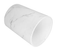 HEALSOPTHY Poubelle Plastique Blanche Motif Marbre avec Anneau Presse Capacité Corbeille Multifonction pour Bureau Cuisine Salle de Bain et Chambre