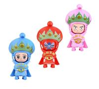 HEALSOPTHY Poupée à Changement de Visage Style Opéra Chinois Classique, Décoration de Table en PVC, Lot de 3 Pièces pour Noël ou Souvenir Commémoratif Couleur Aléatoire