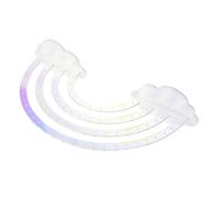 HEALSOPTHY Présentoir Boucles Oreilles Arc-ciel Acrylique Support de Bureau Compact avec Plusieurs Emplacements pour Rangement et Organisation des Bijoux