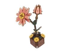 HEALSOPTHY Puzzle Bois Fleur Marguerite Kit de Construction Bois pour Bricolage Floral DIY Relaxation Familiale Décoration Rustique