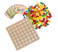 HEALSOPTHY Puzzle Géométrique Bois Montessori Jeu Éducatif Tactile pour Tout Petits Blocs Tangram pour Apprentissage Préscolaire et Activités Classe