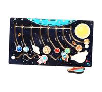 HEALSOPTHY Puzzle Système Solaire Bois pour Tout Petits Éducatif Bois Colorées Puzzle Cognitif pour Garçon Fille Exploration Scientifique des Apprentissage Couleurs et Formes