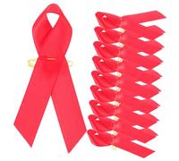 HEALSOPTHY Ruban Rouge Sensibilisation Au Sida Épingle Amovible, Lot De 50 Accessoires Portables, 16 Cm x 1,3 Cm, Campagne De Prévention Vih, Solidarité Et Soutien, Collecte De Fonds Caritative