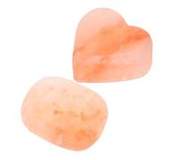 HEALSOPTHY Savonnette Naturel au Sel Minéral de L'himalaya 2pcs pour Gommage Corporel Exfoliant et Soin Massage Corps, Formes Ovale et Cœur, Spa