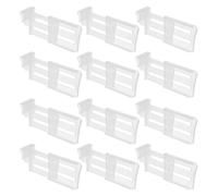 HEALSOPTHY Séparateurs de Porte Latérale de Réfrigérateur Lot de 12 Organisateur Facile à Installer en Plastique Blanc pour Tiroir de Commode et Rangement