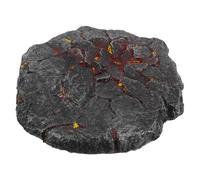 HEALSOPTHY Socle Figurine Volcanique Anime Collectible Stand Base Effet Lave Noir Support Modèle pour Collectionneurs et Amateurs de Géologie