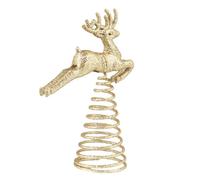 HEALSOPTHY Sommet Arbre De Noël Forme De Cerf Décorations pour Sommet Arbres De Noël Cerf Léger Et Facile à Installer Fabrication Soignée