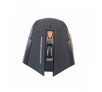 HEALSOPTHY Souris sans Fil Compatible PC de Bureau et Ordinateur Portable 2.4ghz avec 6 Boutons, Capteur Optique 1200dpi, roulettes Antidérapantes Noir Abs USB
