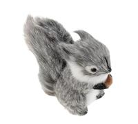 HEALSOPTHY Squirrel Stuffed Animal Miniature Plush Realistic Simulation Model for Home Decor and Tabletop Ornament Portable and Easy to Maintain