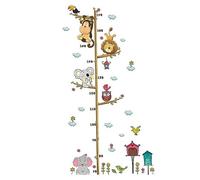 HEALSOPTHY Stickers Muraux Animaux pour Chambre Garçon Fille Autocollants PVC Résistants et Amovibles Décor de Hauteur Garçon Fille Autocollant Mural Cartoon Lion