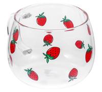HEALSOPTHY Tasse à Café en Verre Transparent 380ml pour Boissons Chaudes, Design Créatif et Simple, pour Milk et Soupe Pendant été Vacances